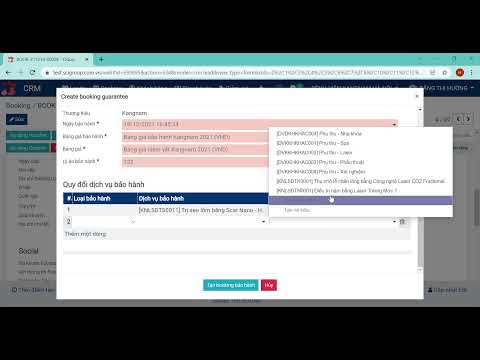 Hướng dẫn Tạo booking bảo hành cho khách hàng trên ERP